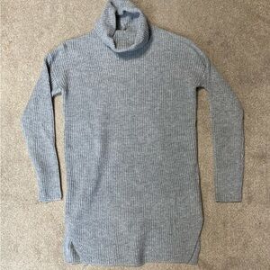 Oscar St Wool Blend Grey Turtleneck Sweater Dress/Tunic Size L
